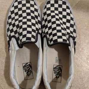 Men Checkered Vans Size 10.5